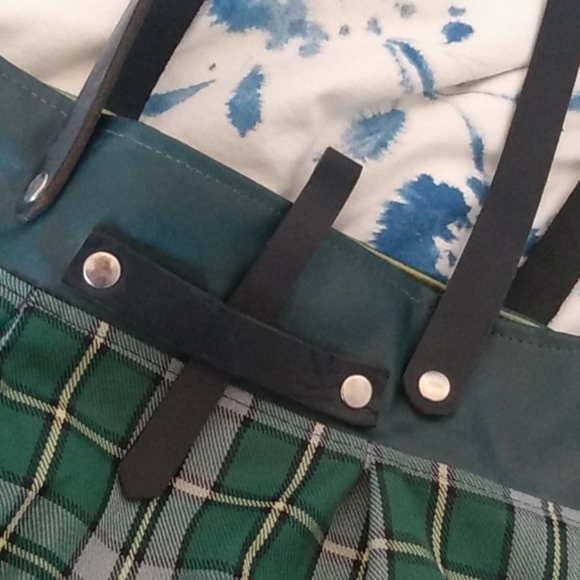 Green tartan handbag - Picture 2 of 8